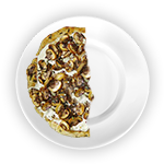 1/2 Fried Mushroom Pizza 