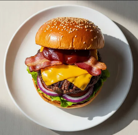 1/4 Lb Cheese Burger With Bacon 