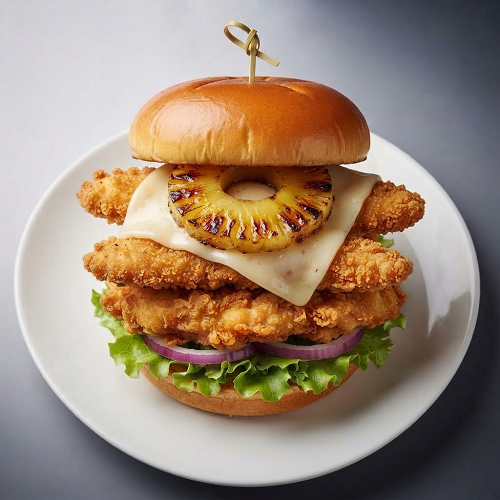 Kings Hawaiian Crispy Chicken Burger 