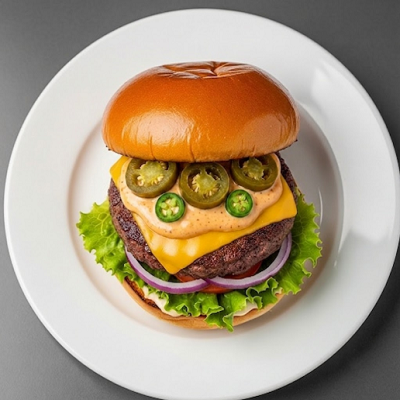 Spicy Jalapeno Cheeseburger 